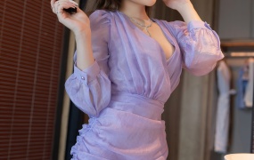 XiuRen秀人网鱼子酱系列:浪漫迷人的紫色服饰写真套图